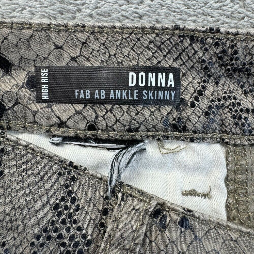 KUT From the Kloth Jeans Women's 4 Brown Donna Fab AB Ankle Skinny Snake Print - Picture 4 of 12